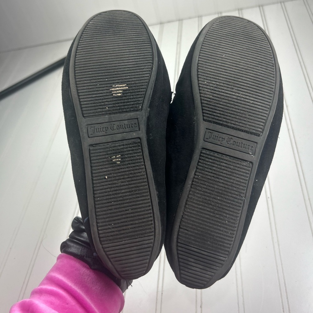 Juicy Couture Vintage Y2K Black Fuzzy Moccasin Slip On Loafers Womenโs Size 8 - Picture 5 of 9